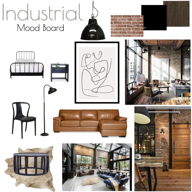 Industrial Mood Board.V2 Mood Board by emilybover on Style Sourcebook