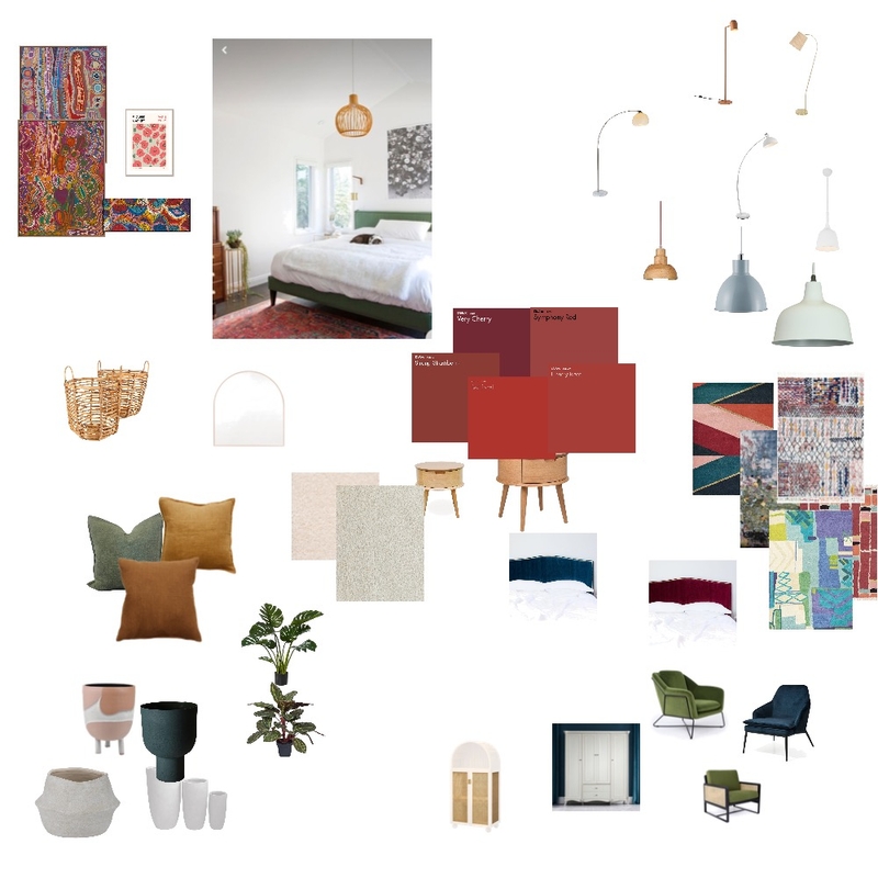 Eclectic bedroom mood board Mood Board by Sarahsig on Style Sourcebook