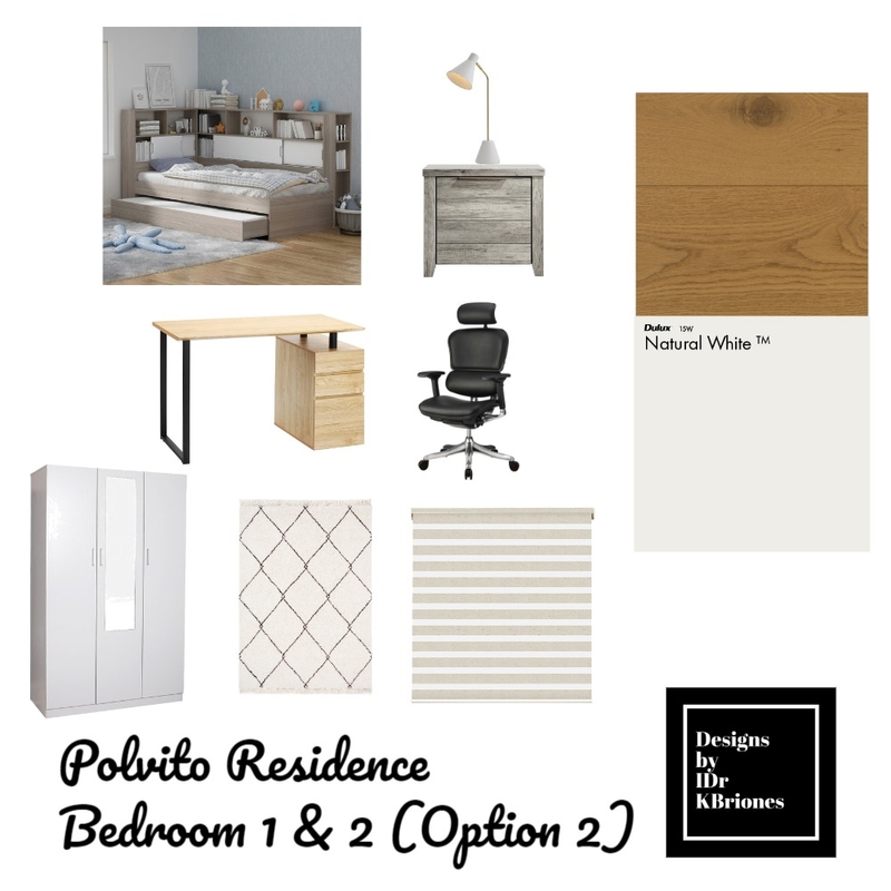 Polvito Residence Bedroom 1 & 2 Option 2 Mood Board by KB Design Studio on Style Sourcebook