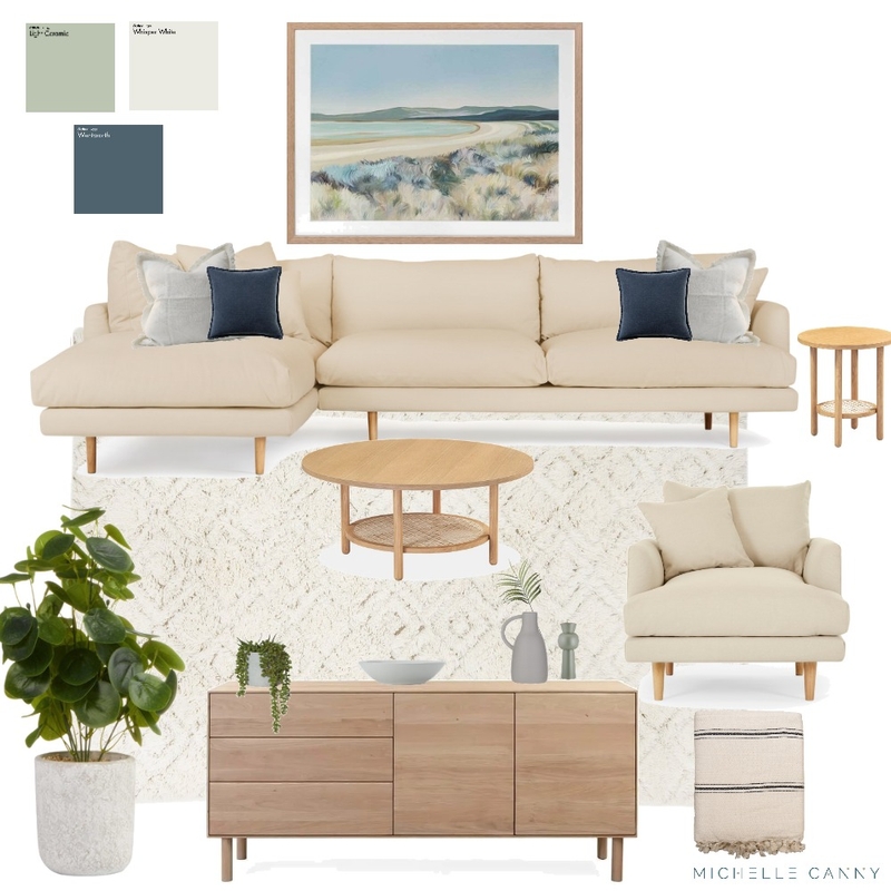 Fiona and Michael - Draft Living Area Mood Board Mood Board by Michelle Canny Interiors on Style Sourcebook