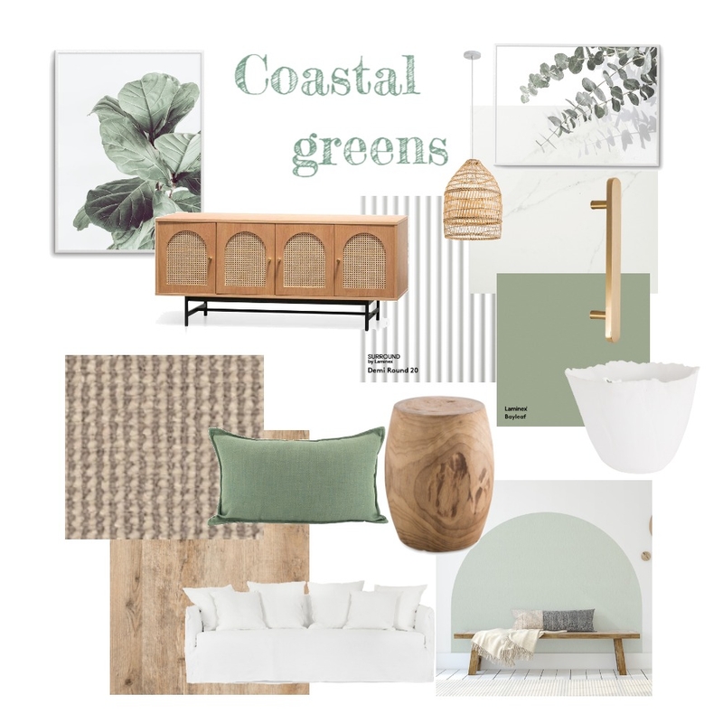 Coastal Greens - Kitchen/ Living Mood Board by chelsea.interiors on Style Sourcebook