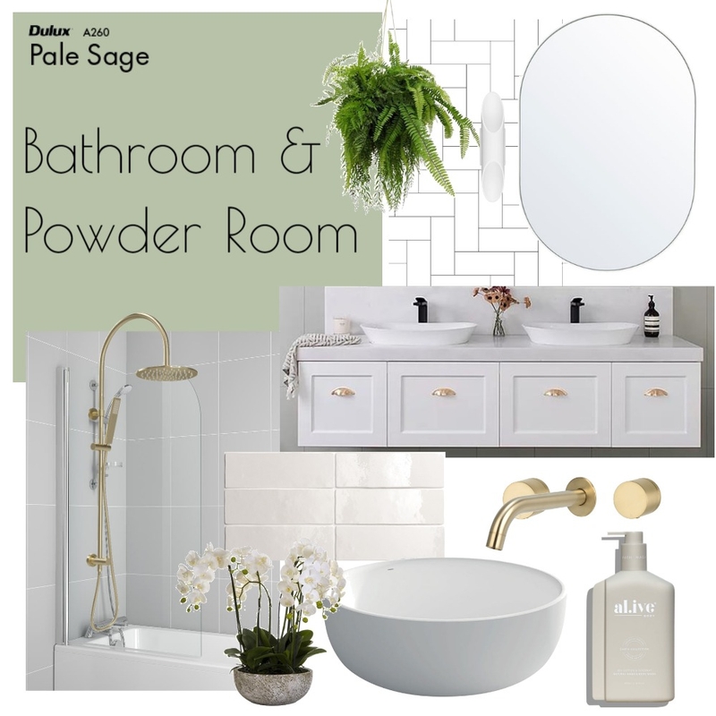 Bathroom & Powder Room Mood Board by KarinaWalker on Style Sourcebook