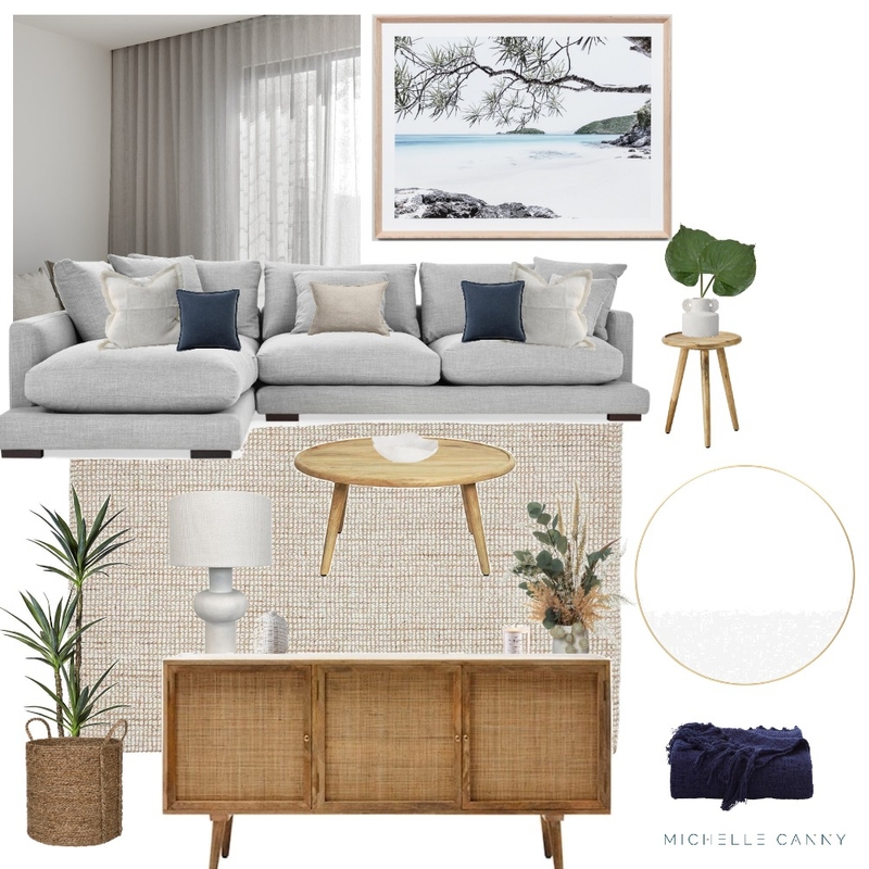 Contemporary Coastal Living Area Mood Board by Michelle Canny Interiors on Style Sourcebook