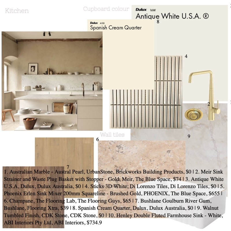 Molly's Home:Kitchen with tags Mood Board by Elisenda Interiors on Style Sourcebook