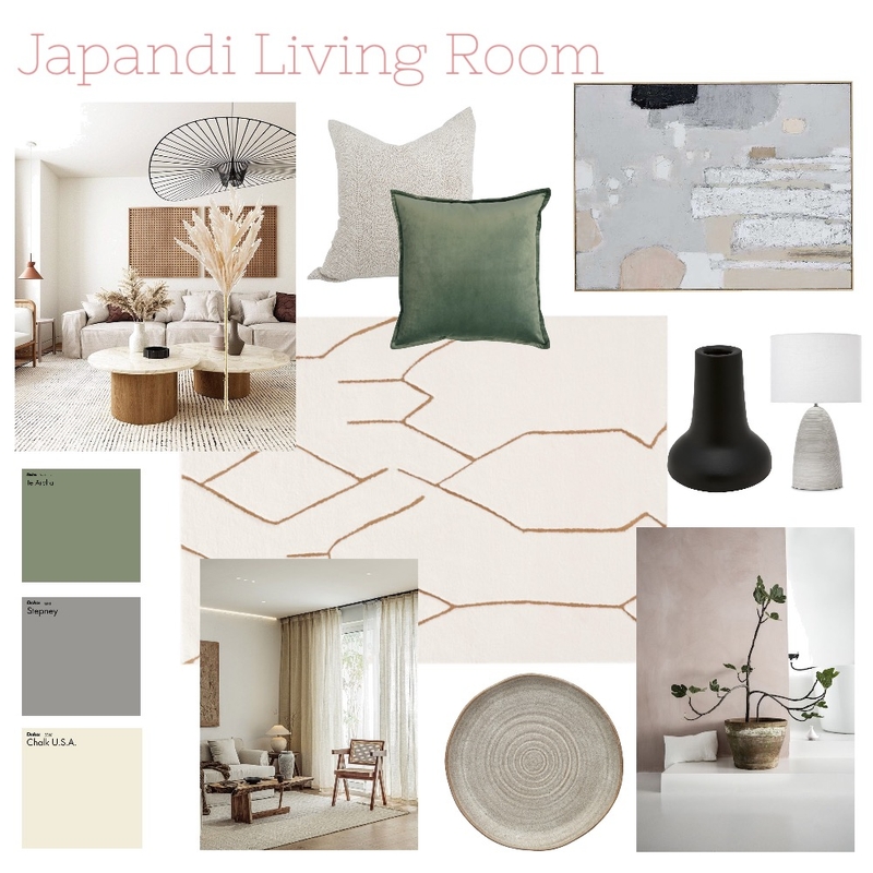 Japandi Living Room Mood Board by ashleighpaige on Style Sourcebook