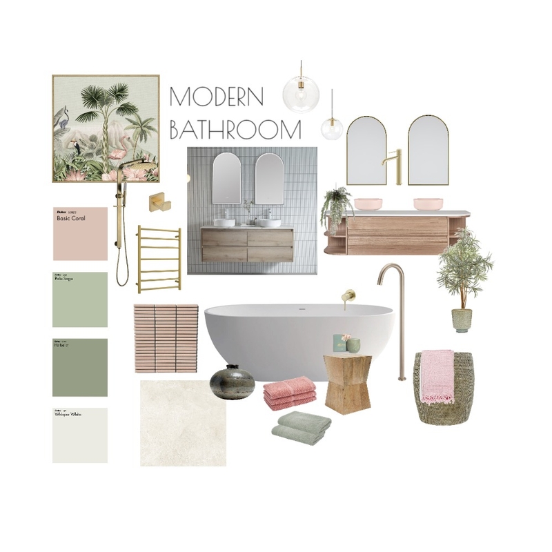 Modern bathroom Mood Board by Robyn Chamberlain on Style Sourcebook