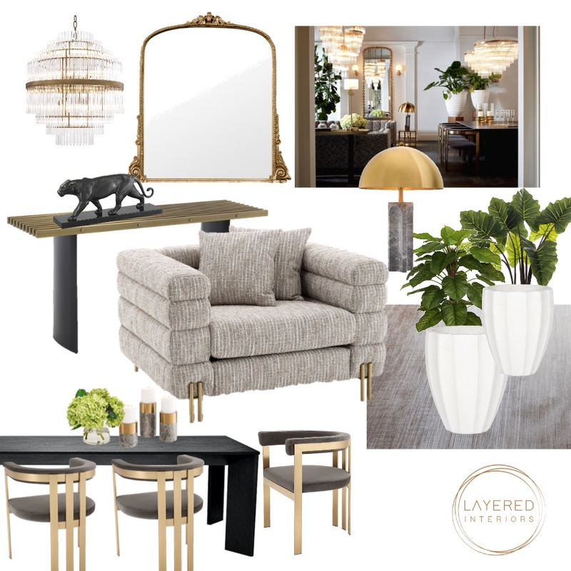 Luxe Living Mood Board by Layered Interiors on Style Sourcebook