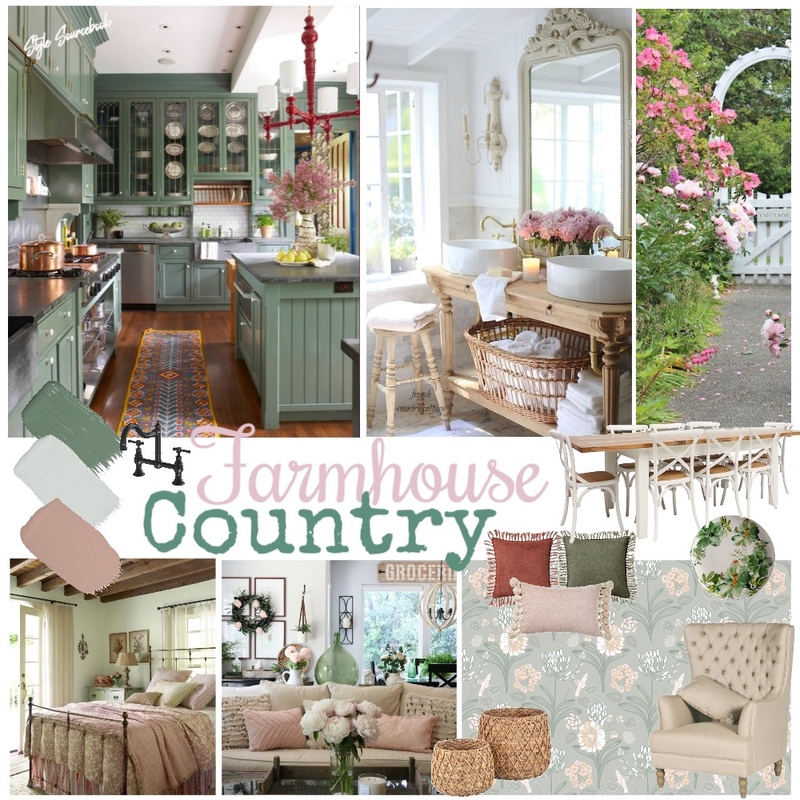 Farmhouse Country Mood Board by tmtdesignes@gmail.com on Style Sourcebook