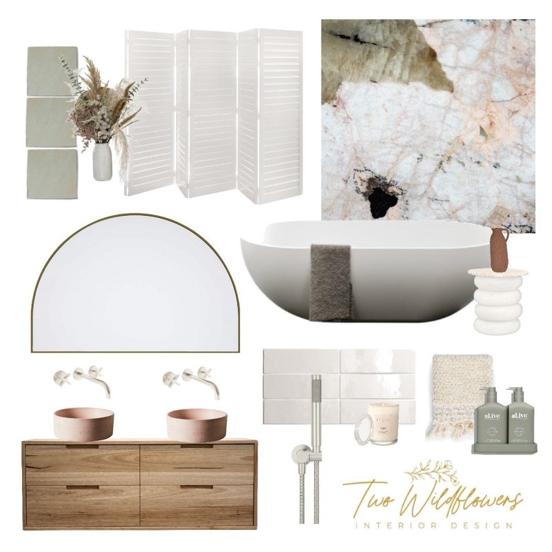 Contemporary Ensuite Mood Board by Two Wildflowers on Style Sourcebook