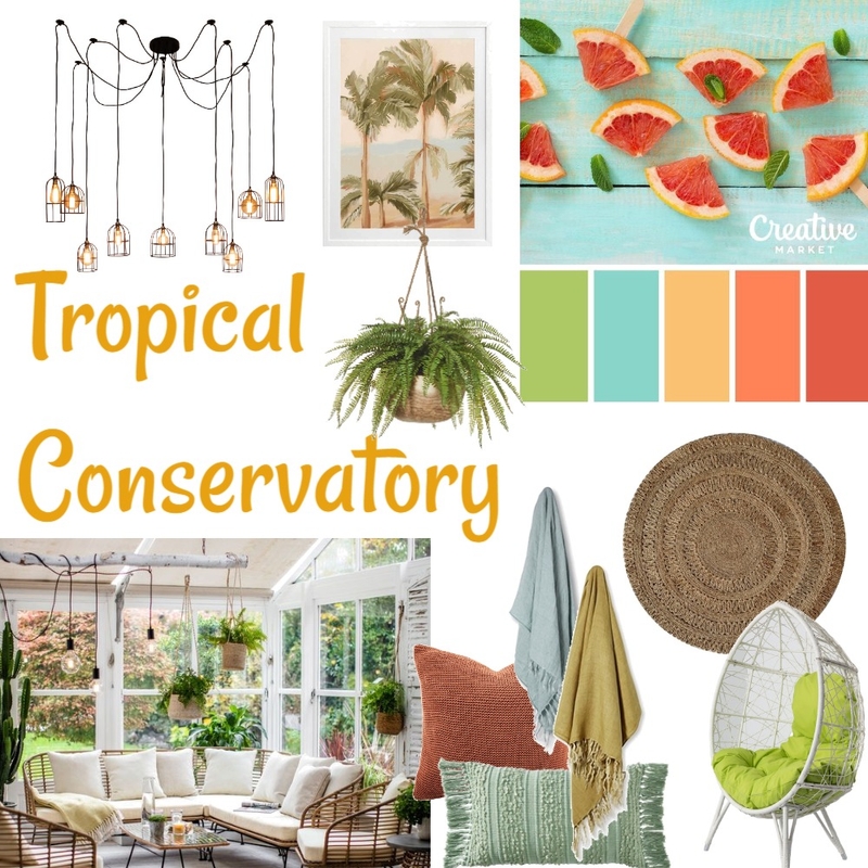 Tropical Conservatory Mood Board Mood Board by Bricks and Beams on Style Sourcebook