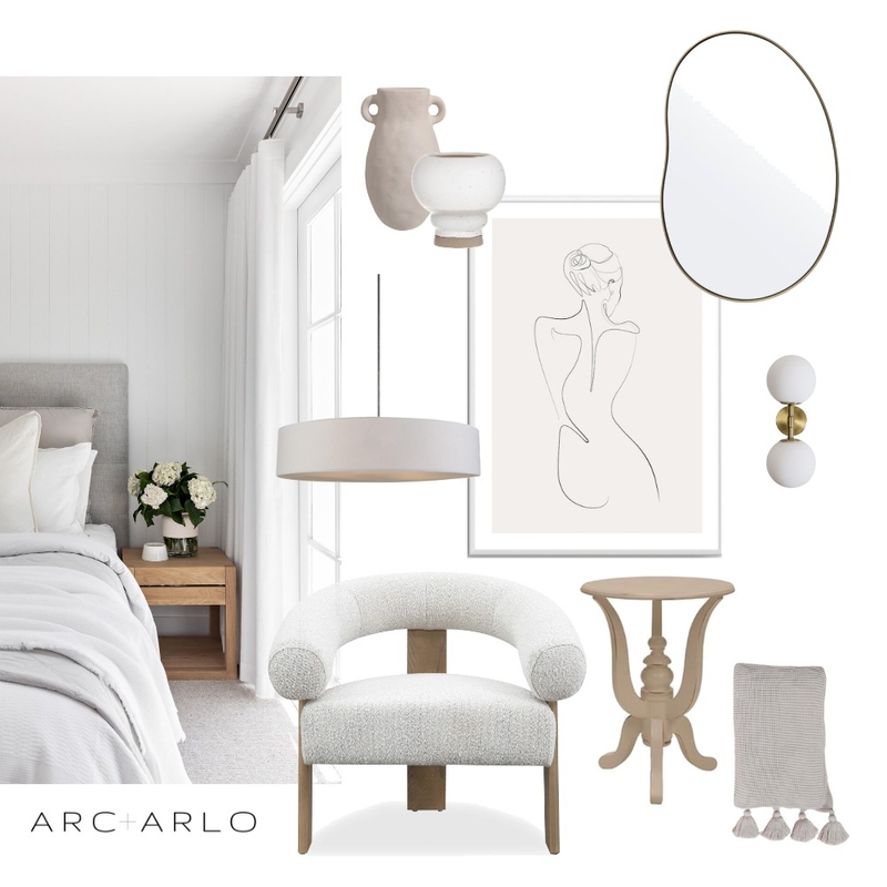 Light and Airy Bedroom Mood Board by Arc and Arlo on Style Sourcebook