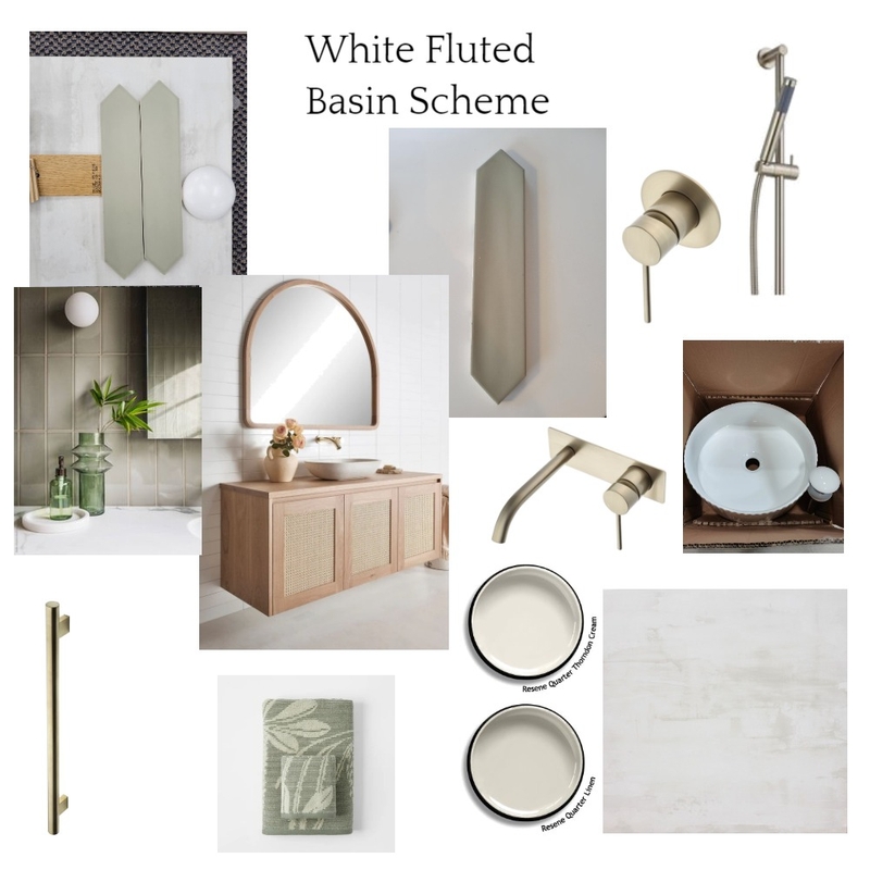 White Fluted Basin Scheme Mood Board by JJID Interiors on Style Sourcebook