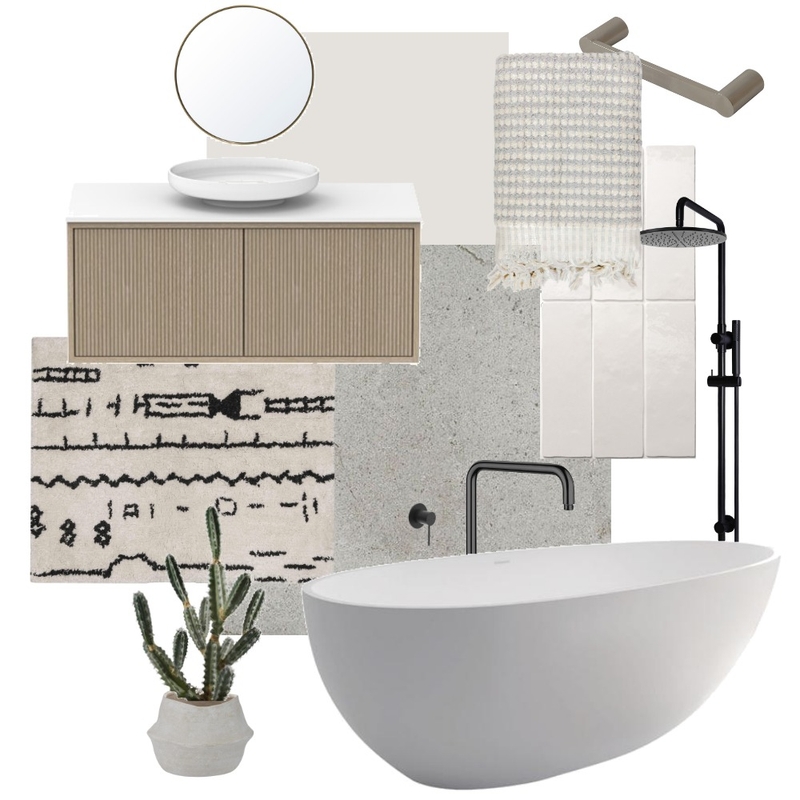 Muted Modern Bathroom Mood Board by Miss Amara on Style Sourcebook