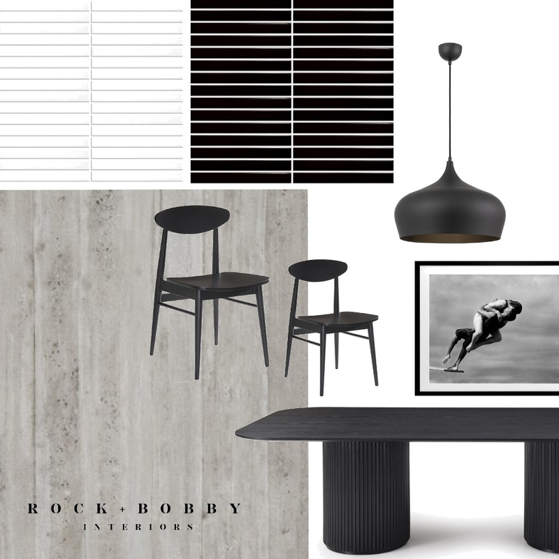 Black Dining Room Mood Board by ameliarogers on Style Sourcebook