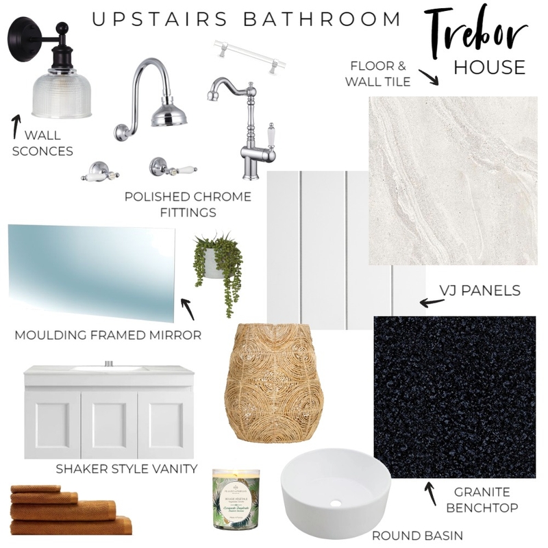 Trebor House - Upstairs Bathroom Mood Board by Danielle on Style Sourcebook