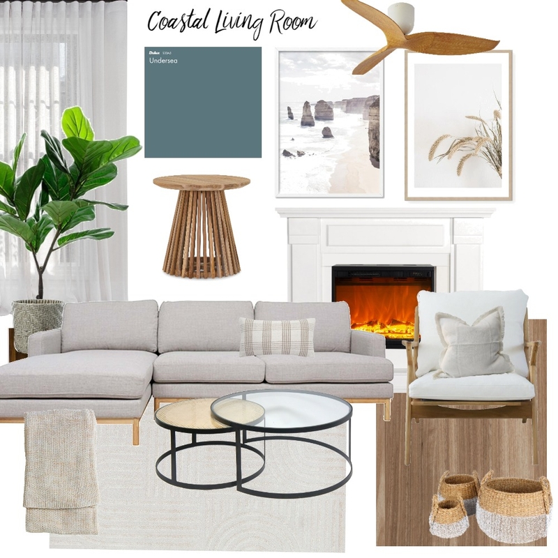 Coastal Living Room Mood Board by Studio 44 Design Co. on Style Sourcebook