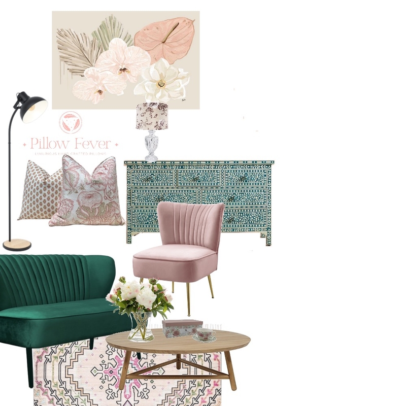 Pink green Mood Board by bon_ana on Style Sourcebook