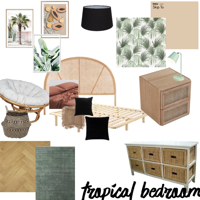 Tropical bedroom College Mood Board by Evie Lindsey on Style Sourcebook