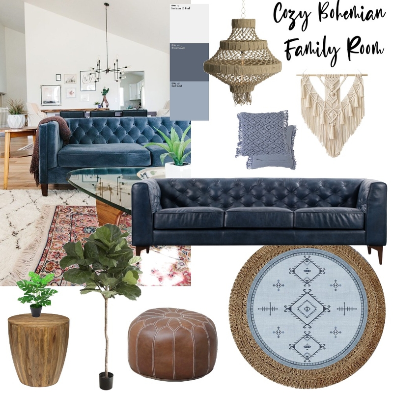 Boho Chic Family Room Mood Board by LStruska on Style Sourcebook