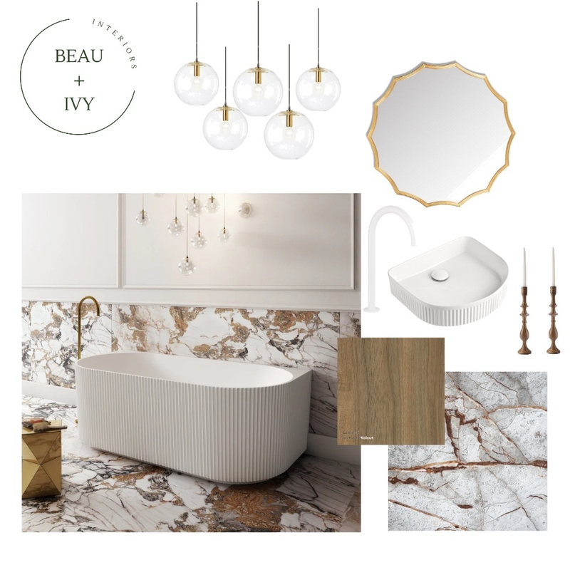 Marble Bathroom Mood Board by Beau+Ivy Interiors on Style Sourcebook