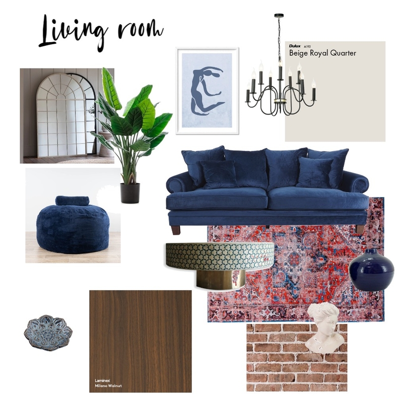 Blue living room Mood Board by Ekaterina Semina on Style Sourcebook