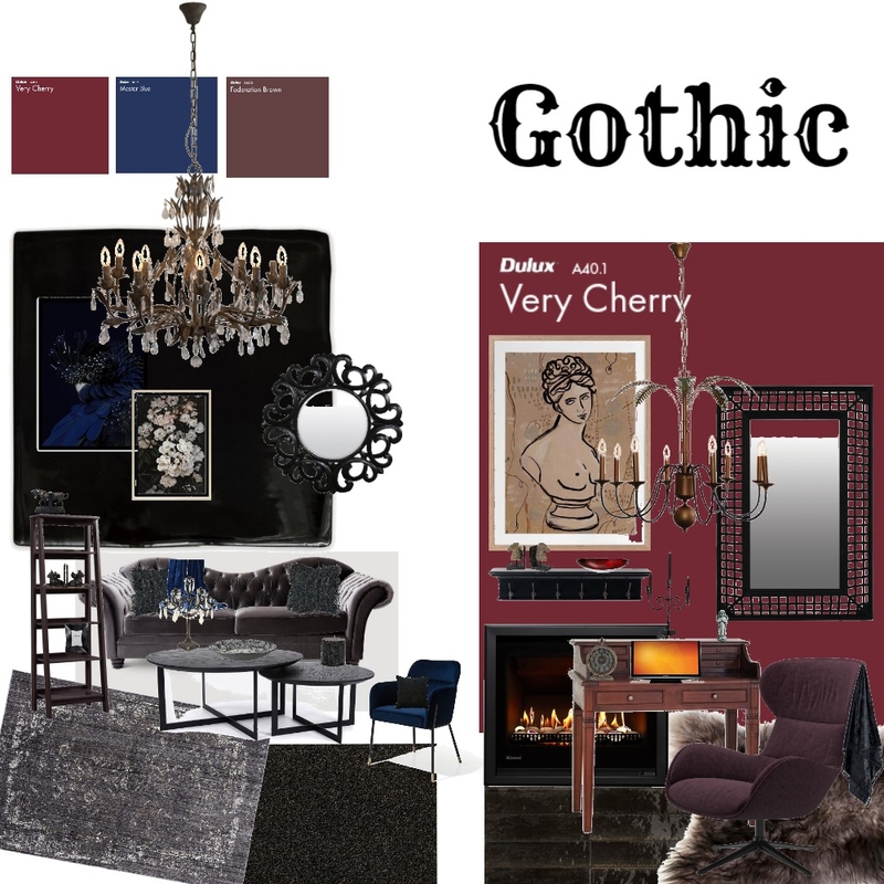 Gothic Mood Board Mood Board by CourtneyDotson on Style Sourcebook