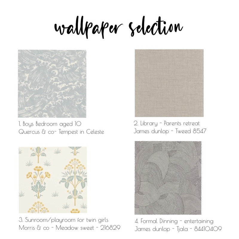 Wall paper selection Mood Board by kbarbalace on Style Sourcebook