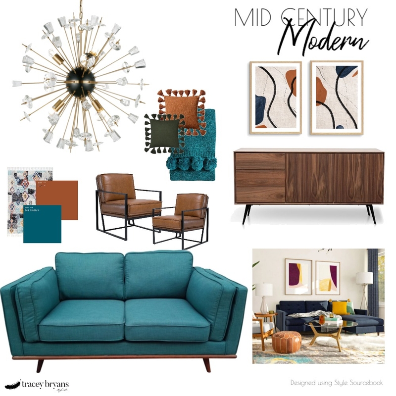 Mid Century Modern Mood Board by Tracey Bryans on Style Sourcebook