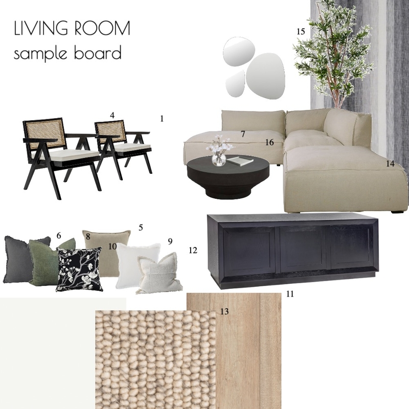 Living room sample board Mood Board by olivia.wootton on Style Sourcebook