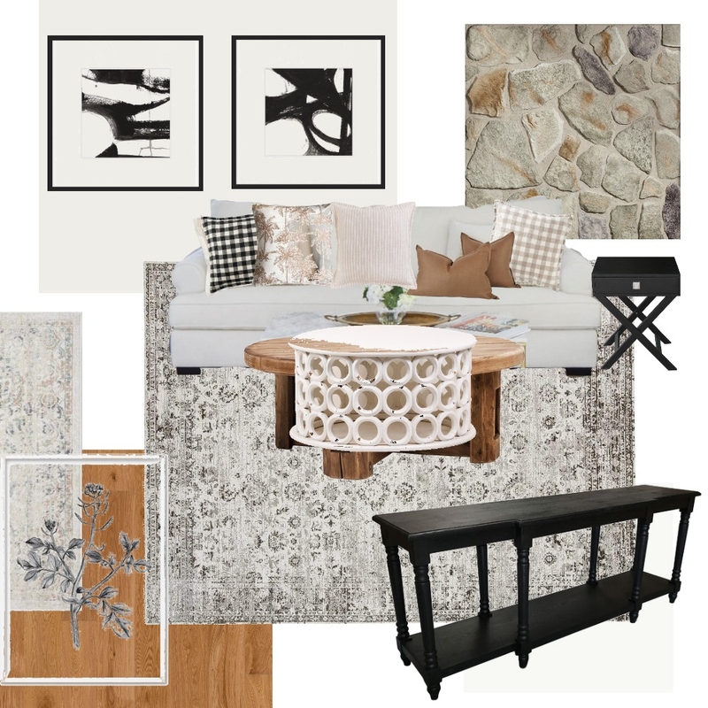 monochrome natural living Mood Board by Vicki Doidge Designs on Style Sourcebook
