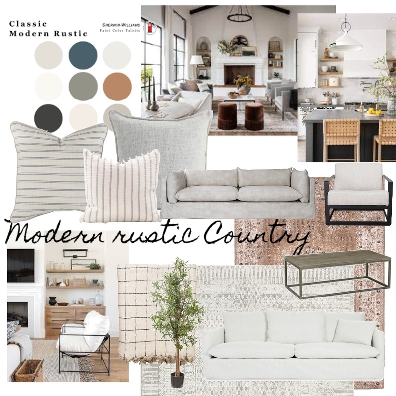 Modern Country Rustic Mood Board by Jess on Style Sourcebook