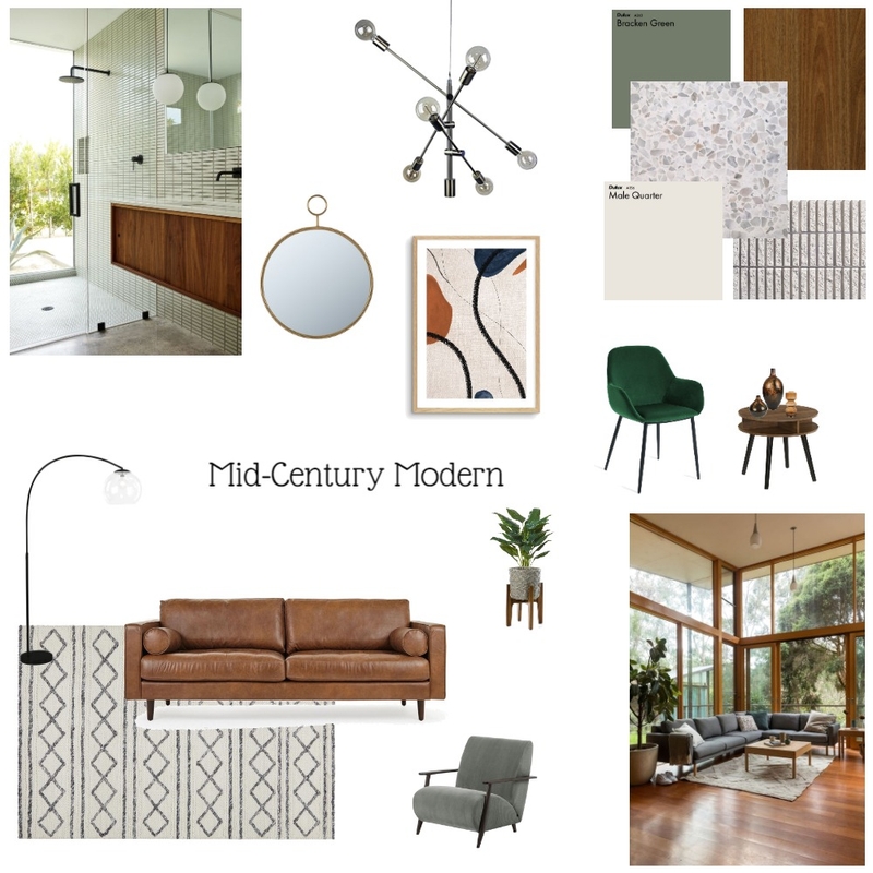 Mid-Century Modern Mood Board by Angie Lambert on Style Sourcebook