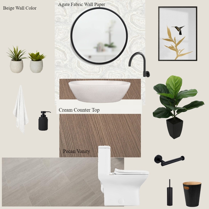 Powder Room Second Option Mood Board by Ralitsa on Style Sourcebook
