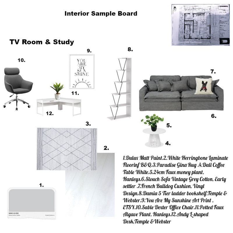 TV Room &Study Mood Board by Dawn Holton on Style Sourcebook