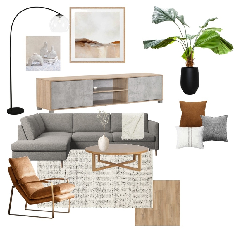 Warm Japandi Living Room Mood Board by Czarina on Style Sourcebook