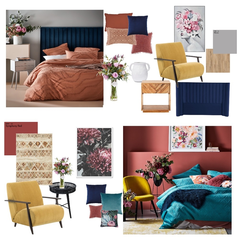 Moody Bedroom with Triad Colours Mood Board by Christine S on Style Sourcebook