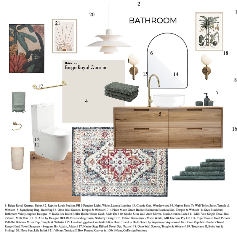 MOD9_BATHROOM Mood Board by Sydney Kaplan on Style Sourcebook