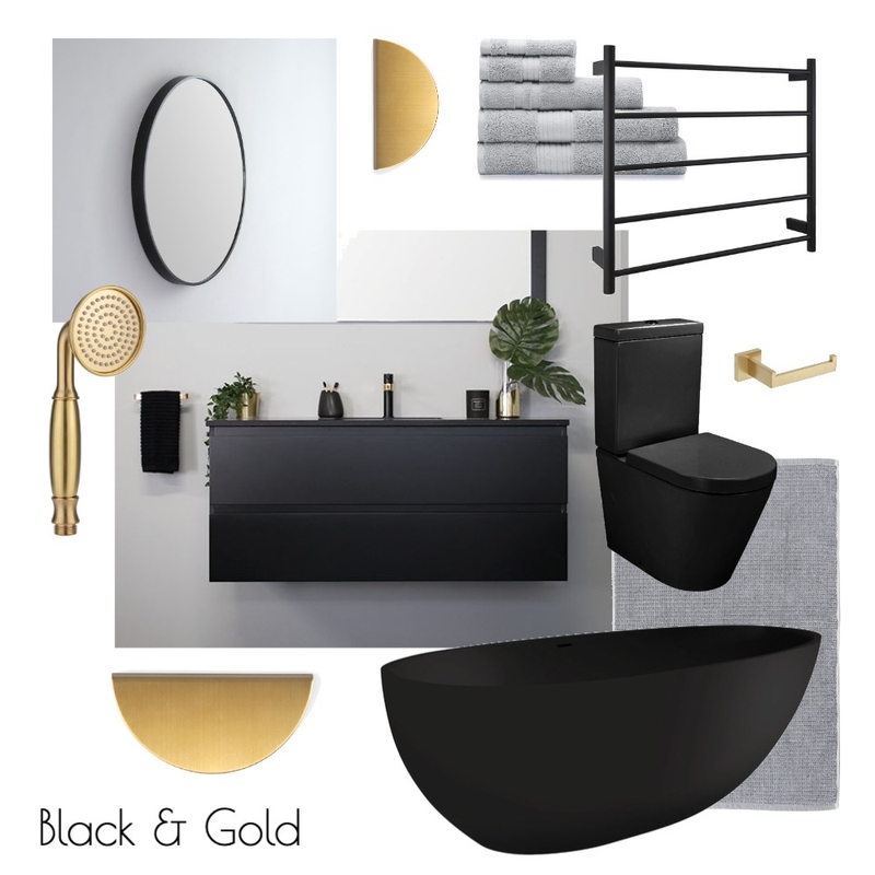 Black & Gold - Sola Handle Mood Board by Momo Handles on Style Sourcebook