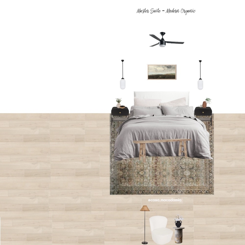 Master Suite - Modern Organic (Layla 1 - Perry Black - Boucle Chair) Mood Board by Casa Macadamia on Style Sourcebook