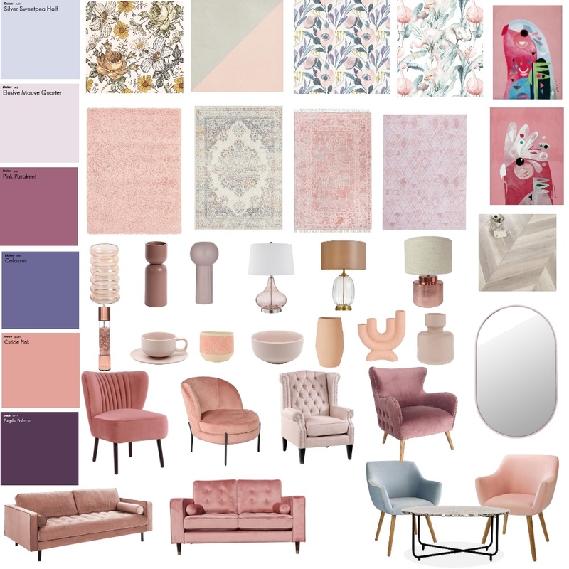 pink Mood Board by waffle on Style Sourcebook