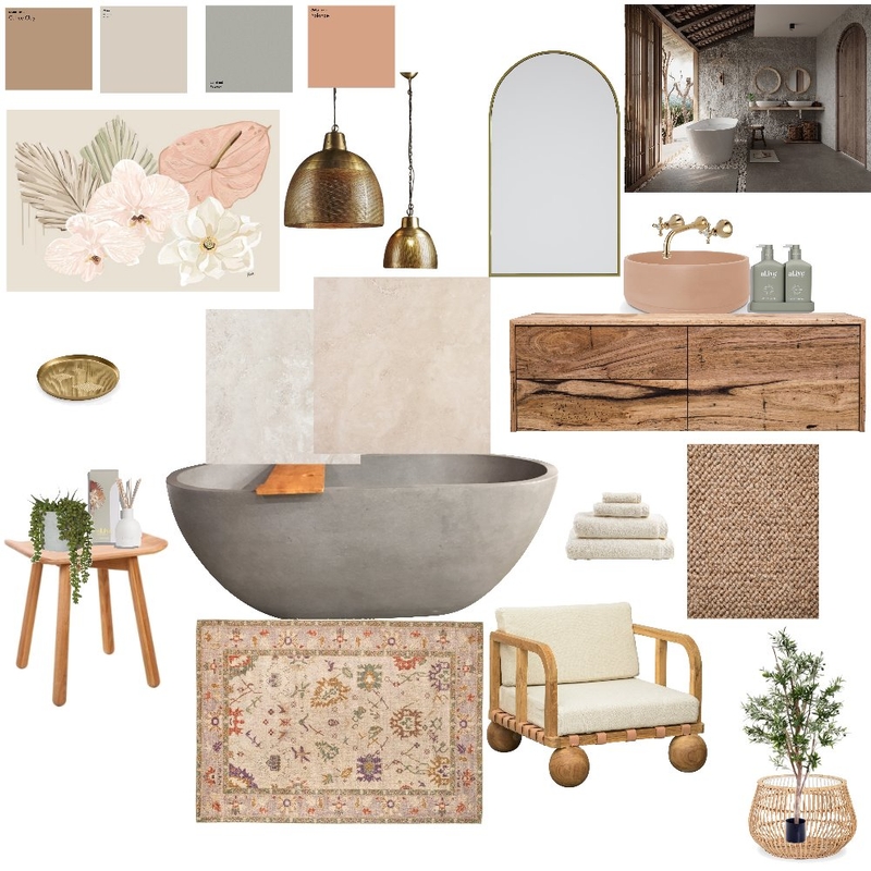 bathrom- boho Mood Board by MOSS on Style Sourcebook