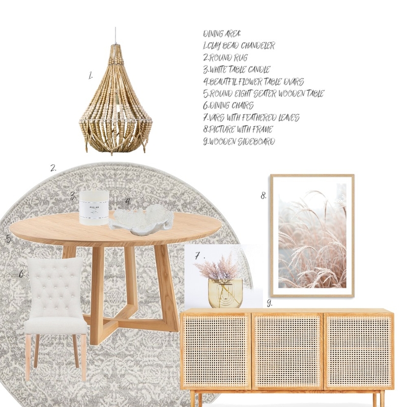 SAMPLE BOARD - DINING ROOM INCLUDING LEGEND Mood Board by Pamela Goncalves on Style Sourcebook
