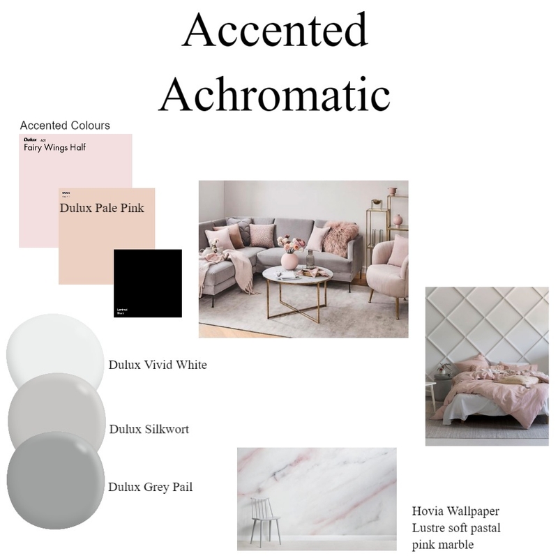 Accented Achromatic Colour Scheme Mood Board by Mandy11 on Style Sourcebook