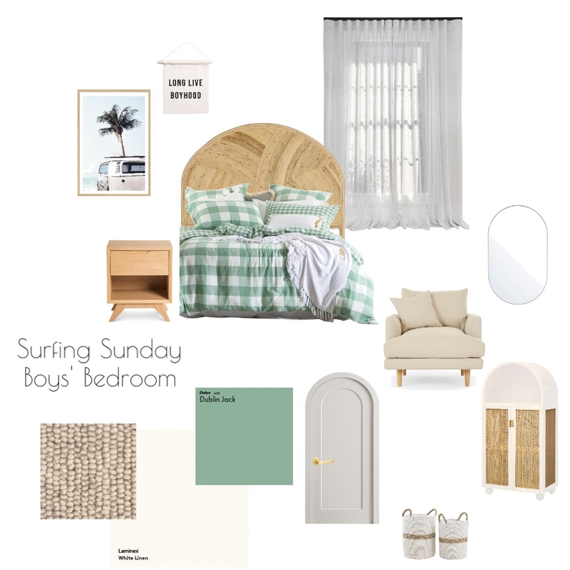 Surfing Sunday Boys' Bedroom Mood Board by Morganizing Co. on Style Sourcebook