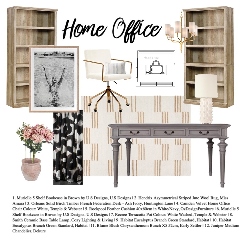 Study Concept Mood Board by Holly Interiors on Style Sourcebook