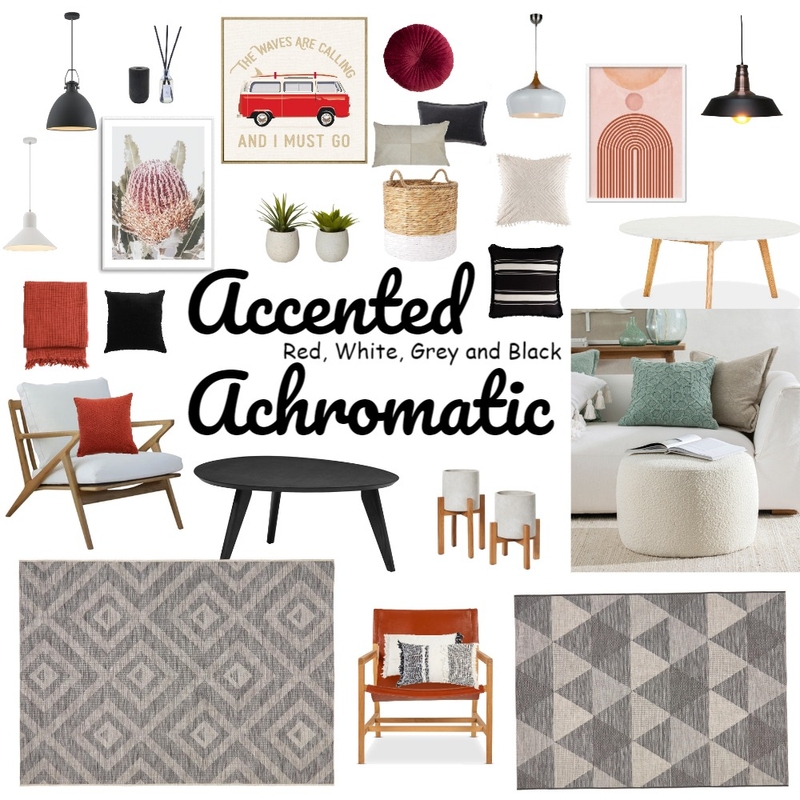 Accented Achromatic Mood Board by Junko on Style Sourcebook