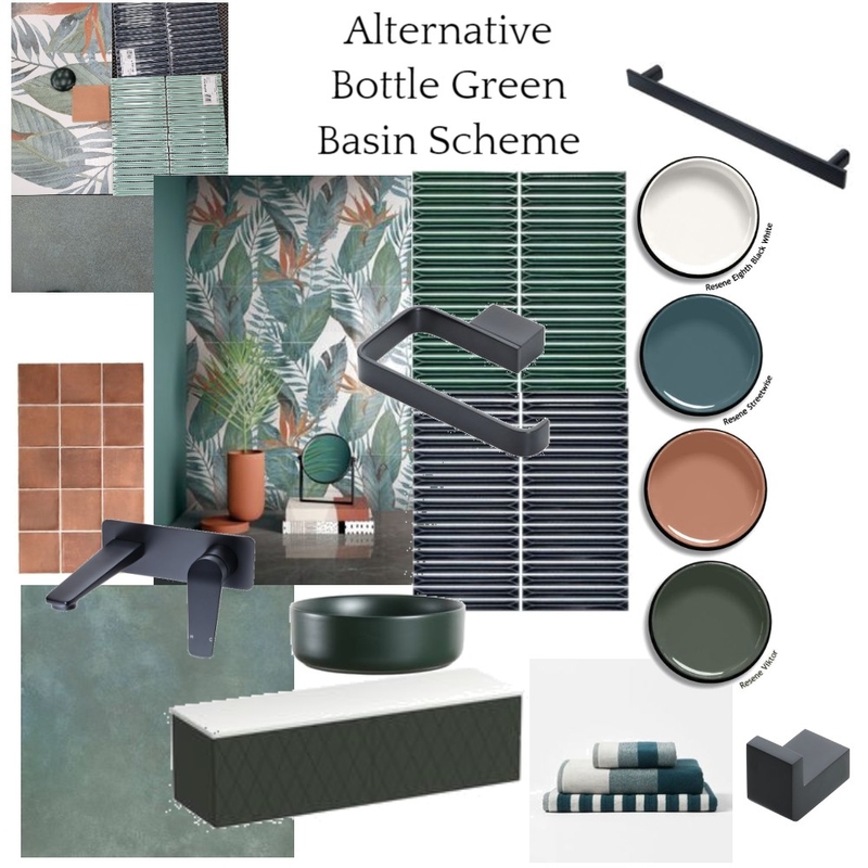 Alternative Bottle Green Basin Scheme Mood Board by JJID Interiors on Style Sourcebook