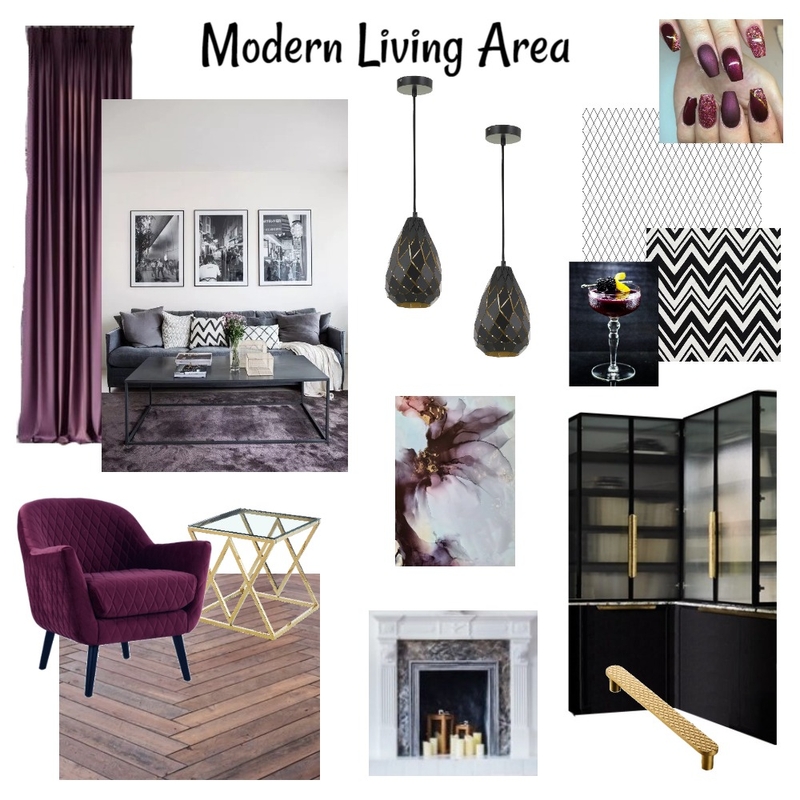 Modern Living Area Mood Board by CY_art&design on Style Sourcebook