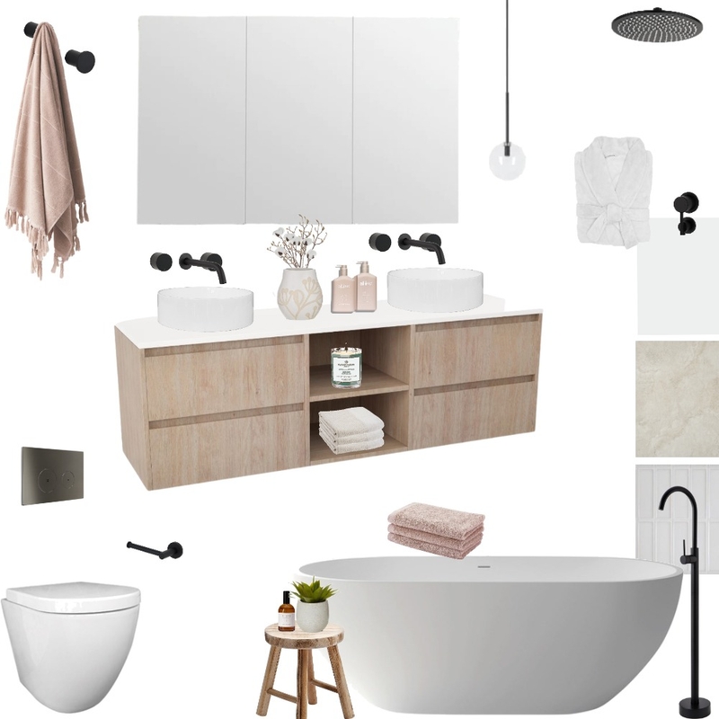 Thanh's Bathroom Sample Board Mood Board by AJ Lawson Designs on Style Sourcebook