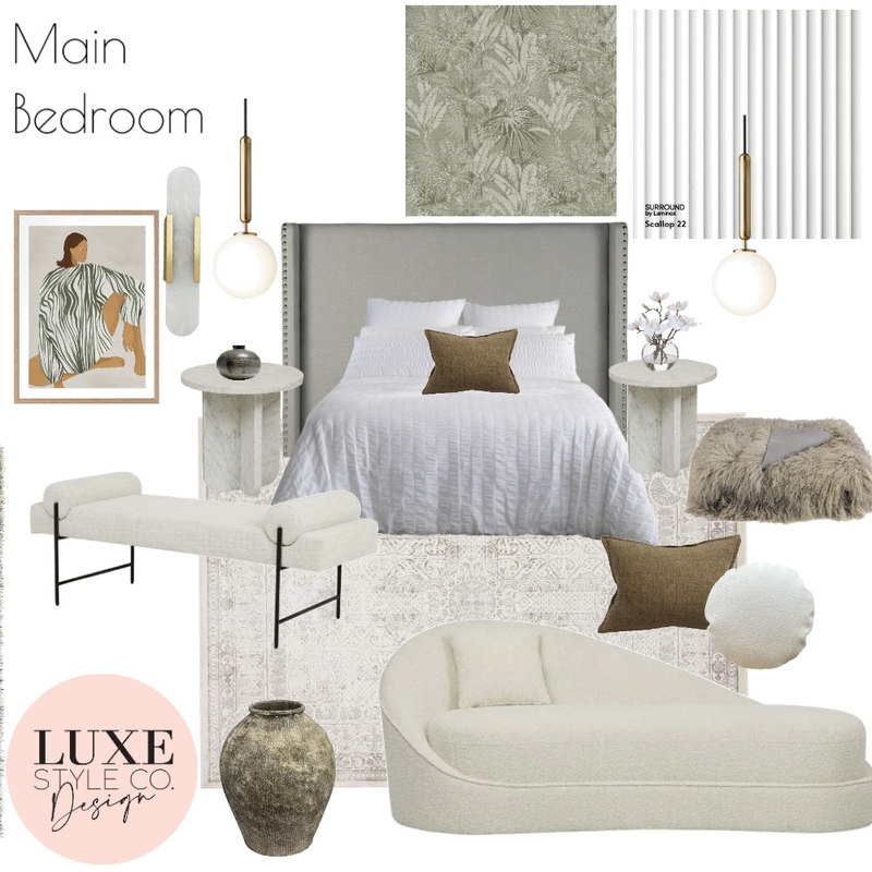 Main Bedroom Contemporary Luxe Mood Board by Luxe Style Co. on Style Sourcebook